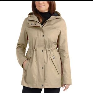 Hunter Ladies' Medium Tan Water Resistant Cotton Smock Rain Jacket